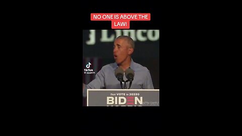 PRESIDENT TRUMP'S NO ONE IS ABOVE THE LAW VIDEO