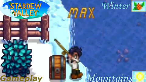 Stardew Valley - Fishing In The Mountains [Winter Season] - Gameplay #1 (Sun Weather)