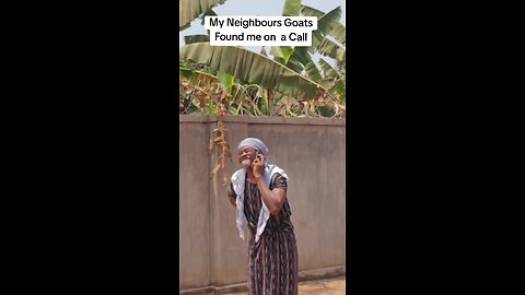 My neighbor goat caught me on call 😂