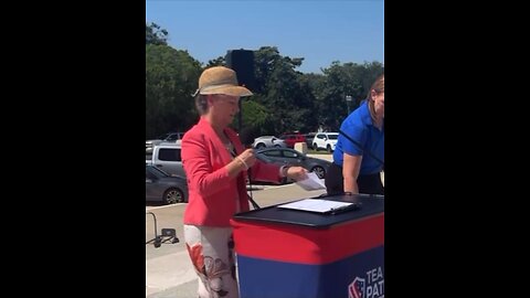 LA Freedom Caucus Chair Beryl Amedee welcomes the Only Citizens Vote Bus Tour to Baton Rouge.