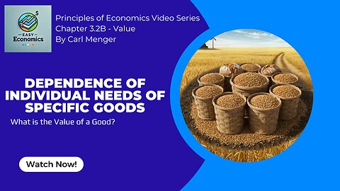 Principles of Economics by Carl Menger Chapter 3 2B - The Value of Goods for Individual Needs
