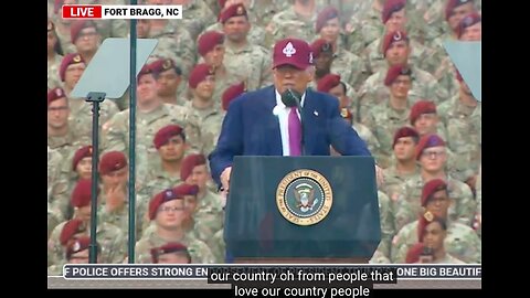President Trump Delivers Remarks at Fort Bragg NC - 6/10/25