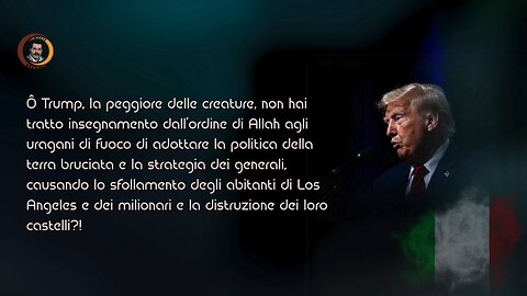 Italiano // Trump, non hai pensato che i tornado di fuoco di Los Angeles fossero volontà di Dio?!