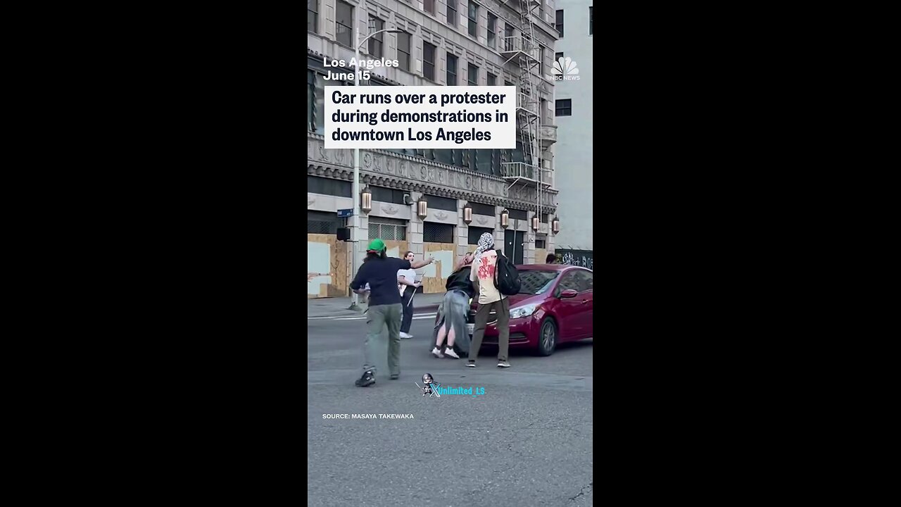 A driver in LA drove through a crowd of anti-ICE rioters who had attacked his car