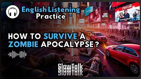English Listening 🎧🌍 - How to survive a zombie apocalypse?