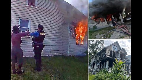 New Jersey child, 8, leap from second-story window into officer’s arms as blaze engulfs home