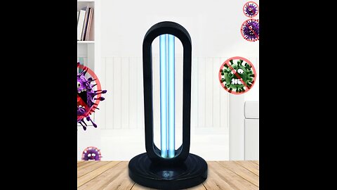 360°UV_Ozone Sterilization Lamp with 3 Timings, 38W Power, Remote control & Eliminate Odor
