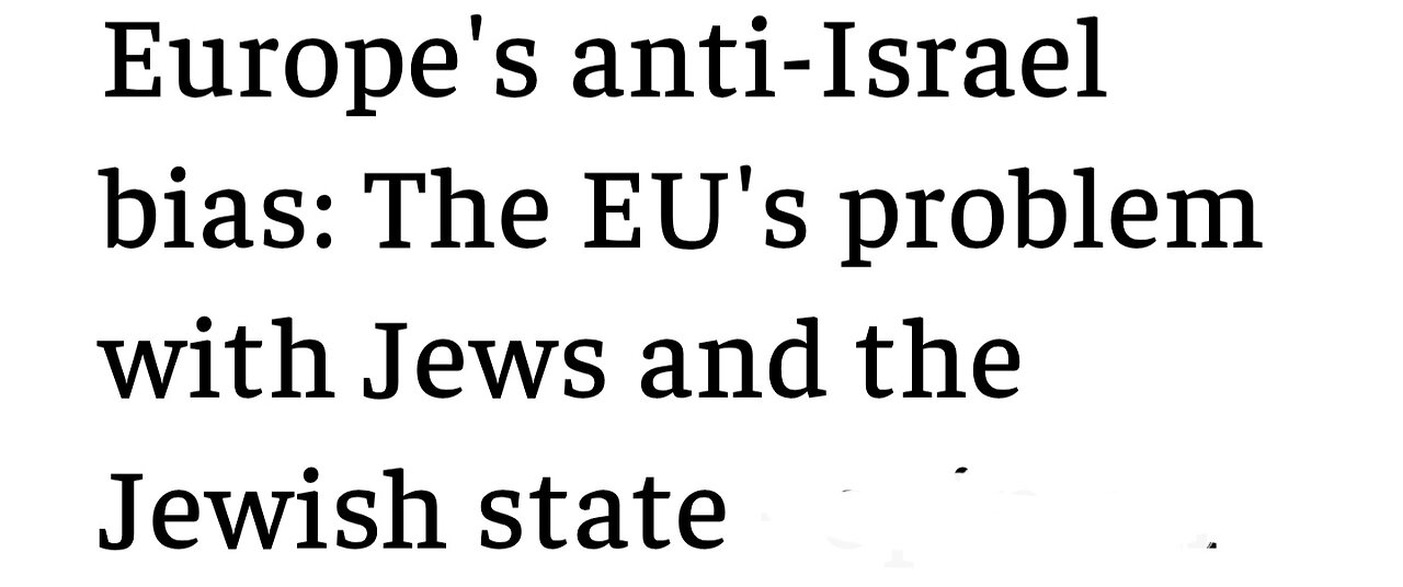 THE EU IS NEVER ON THE RIGHT SIDE OF ANYTHING!