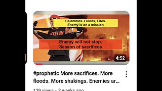 #prophetic Governments are in agreement with Satan. More calamities, shakings, they want sacrifices