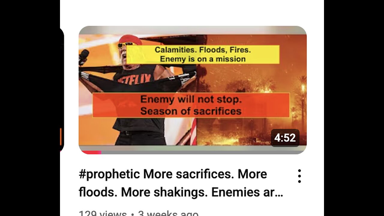 #prophetic Governments are in agreement with Satan. More calamities, shakings, they want sacrifices