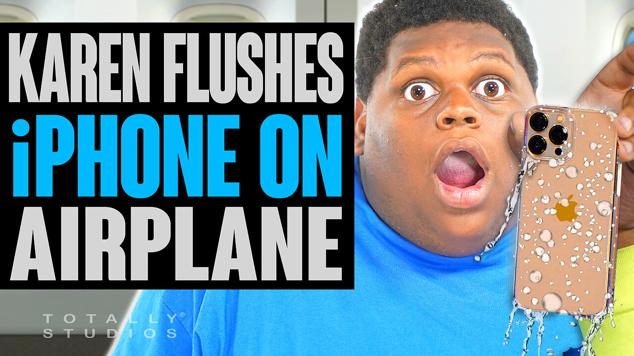 Karen FLUSHES iPHONE on a Plane!