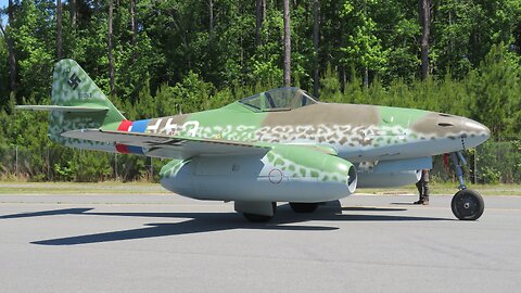 Me-262 Engine Start Up, Taxi, Takeoff, Flight Demo and Shutdown