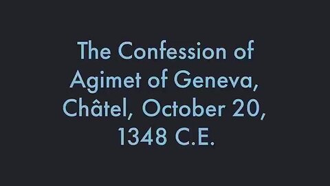 JEW CONFESSES TO CHRISTENDOM - JEWS POISONING WELLS - CAUSED THE BLACK PLAGUE
