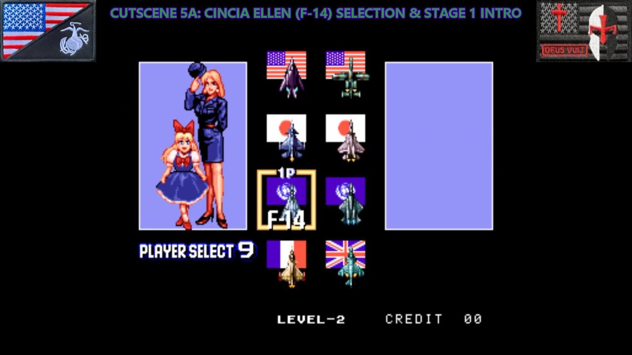 The Cutscene Project: "ソニック・ウイングス2" [Cincia Ellen (F-14)] (Arcade - 1994) [JP Version]