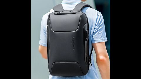 Stylish Large Capacity Backpack, with Combination Lock, Waterproof Fabric, USB Port & Anti-theft