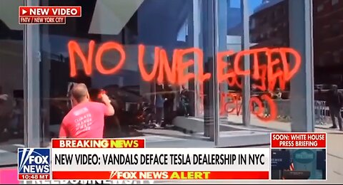 NYC Rioters Destroy Tesla Showroom… Because of Trump