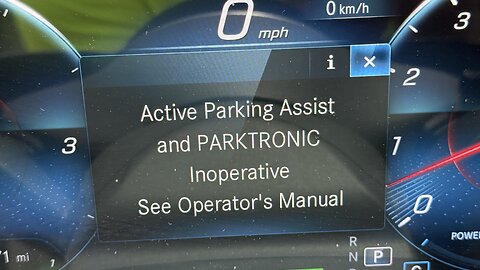 2020 MB Mercedes Benz GLS450 Active Parking Assist and PARKTRONICS inoperative See Operators Manual