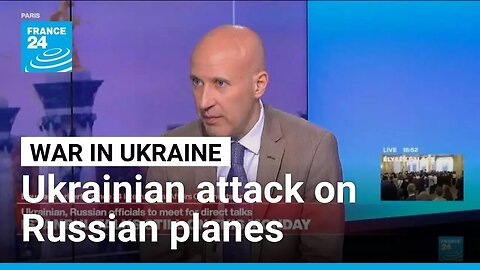 A Ukrainian drone attack has destroyed more than 40 Russian planes