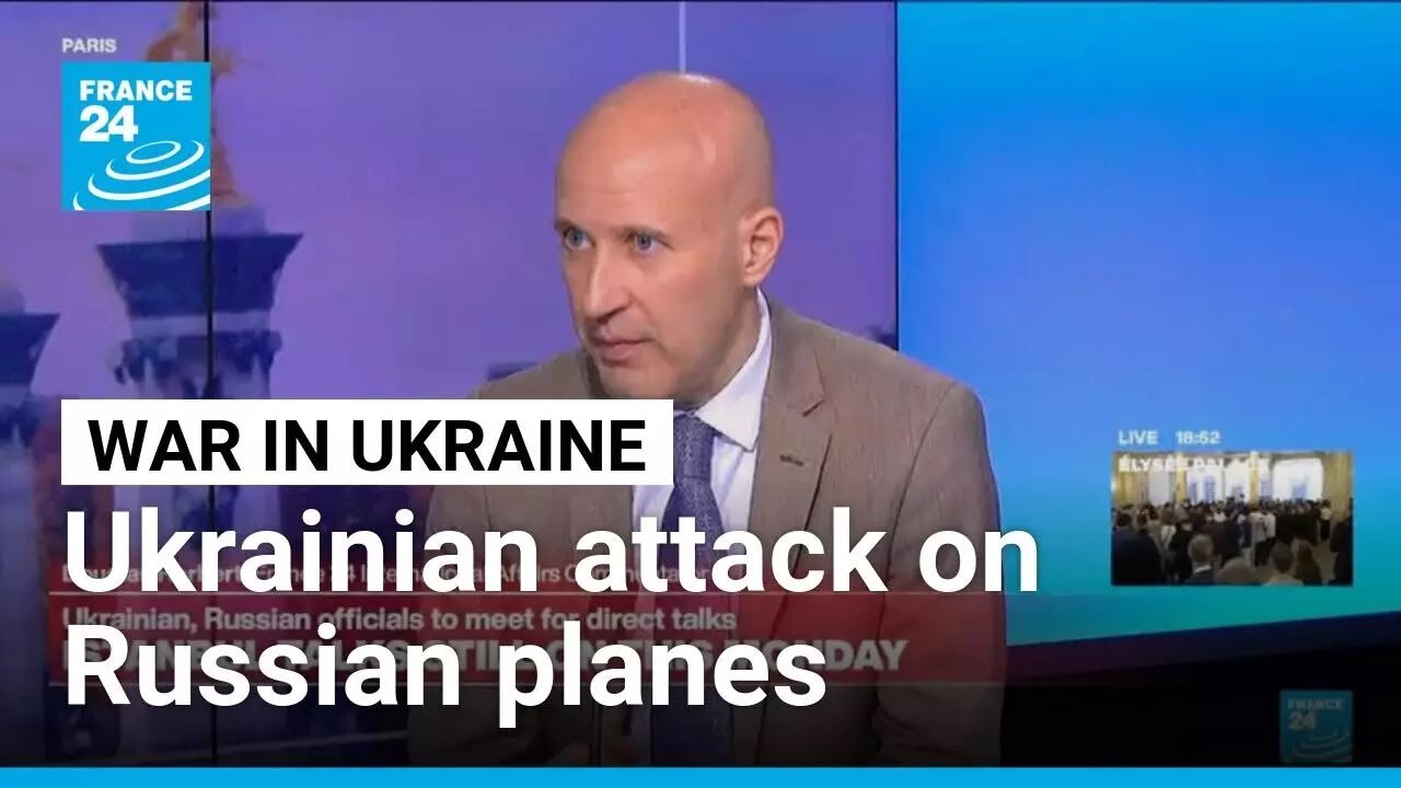 A Ukrainian drone attack has destroyed more than 40 Russian planes