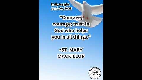Daily Insight June 09, 2025 #faith #Saints #Insight
