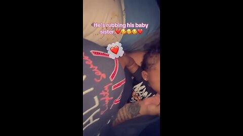 Big brother loves baby sister