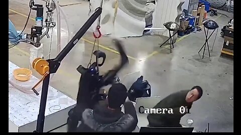 Robot on a hook just activated Skynet 💀 Day 1 of the Terminator timeline