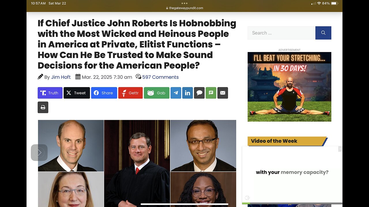 John Roberts Is Hobnobbing with the Most Wicked and Heinous People in America at Private, Elitist …