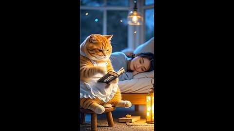 cat making food AI
