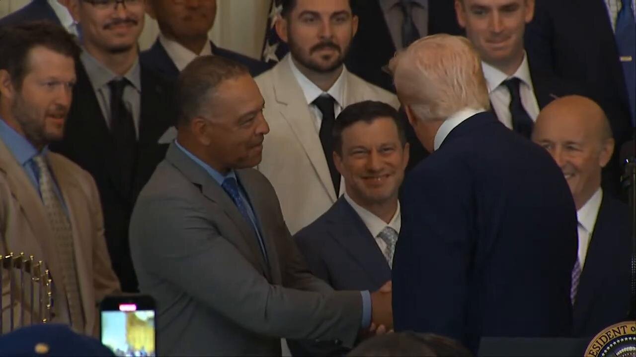 Trump welcomes LA Dodgers to White House - April 7, 2025