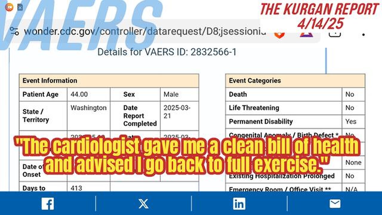 VAERS: HIS BAFFLED DOCTORS TRANSFORMED INTO CONSPIRACY THEORISTS!