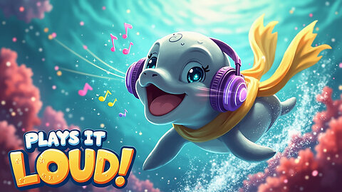 Porpoise Plays It Loud | Confident Cartoon Porpoise Music Video