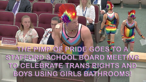 Stafford School Board PIMP OF PRIDE Celebrates BOYS USING GIRLS BATHROOMS PRIDE MONTH at STAFFORD VA