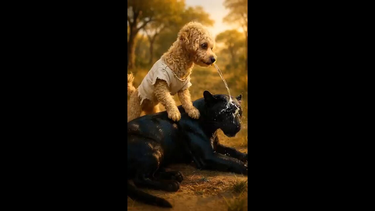 Dog saves panther! wildlife rescue hero