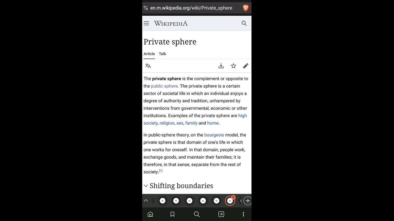 Private and Public Spheres