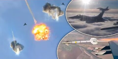 Video shows F-16 fighter jets shooting down Russian drones and missiles using Kh-101 missiles