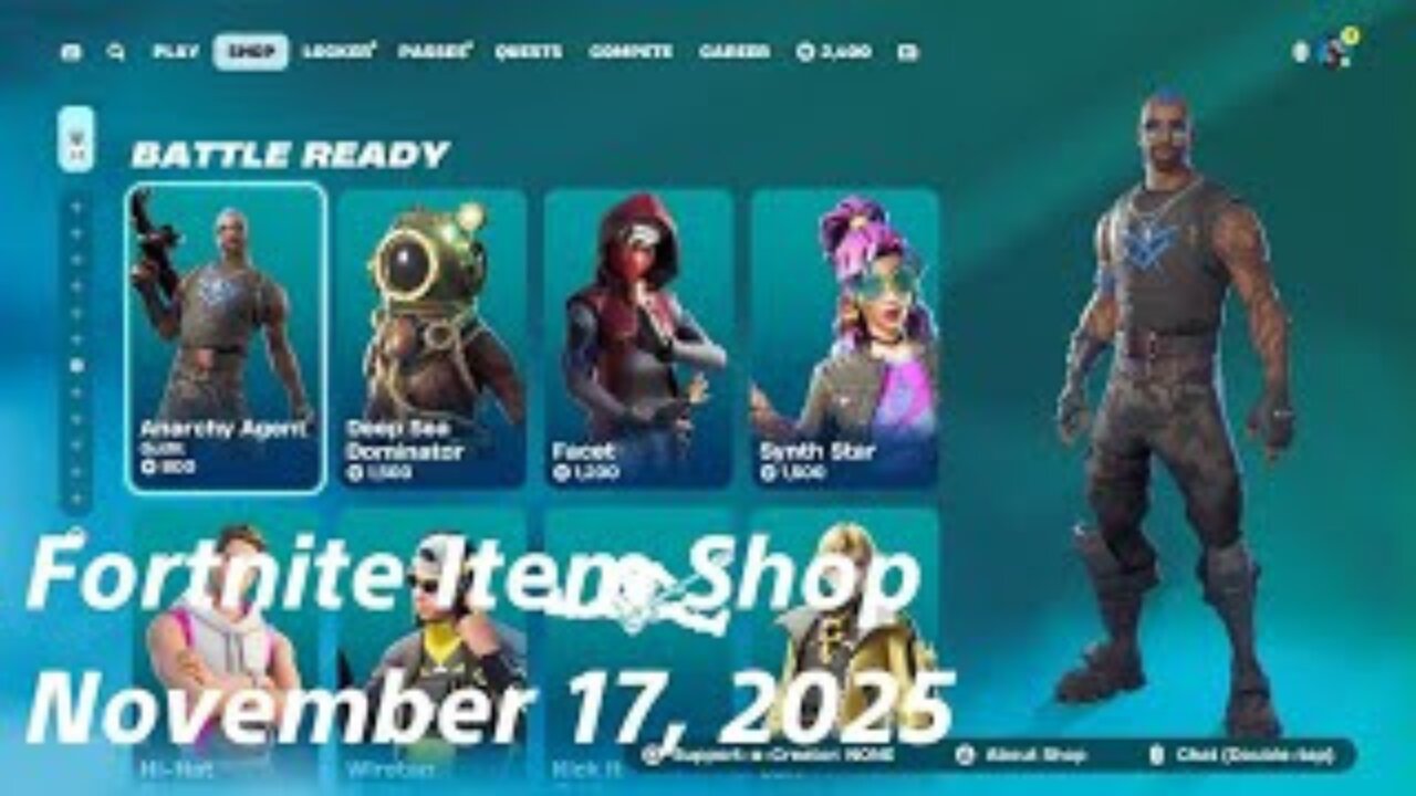 Fortnite Item Shop|November 17, 2025