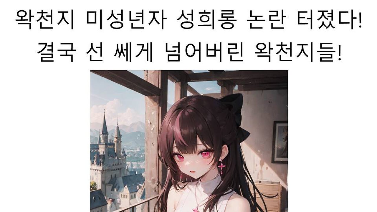 터져버린 왁천지 미성년자 성희롱 사건