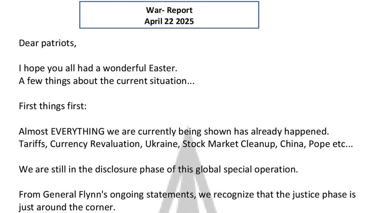 WAR REPORT - APRIL 22 2025 - THE BEST IS YET TO COME