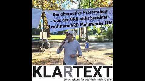 Die alternative Presseschau: Frankfurt, 18.09.25, LeuchtturmARD-Mahnwache vor dem HR