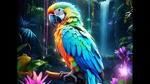 beautiful parrot animation