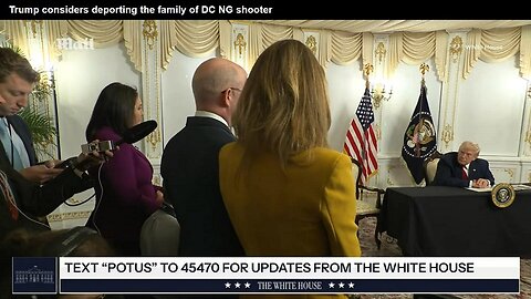 President Trump's considering deporting wife & 5 kids of DC National Guard shooter ~ Daily Mail