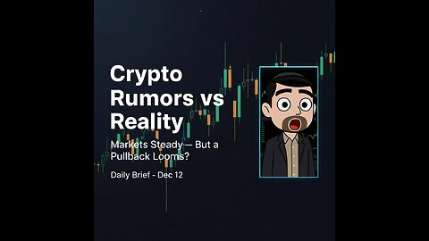 Crypto Rumors vs Reality | Bitcoin Steady, Pullback Risk & The Truth Behind Today’s Hype