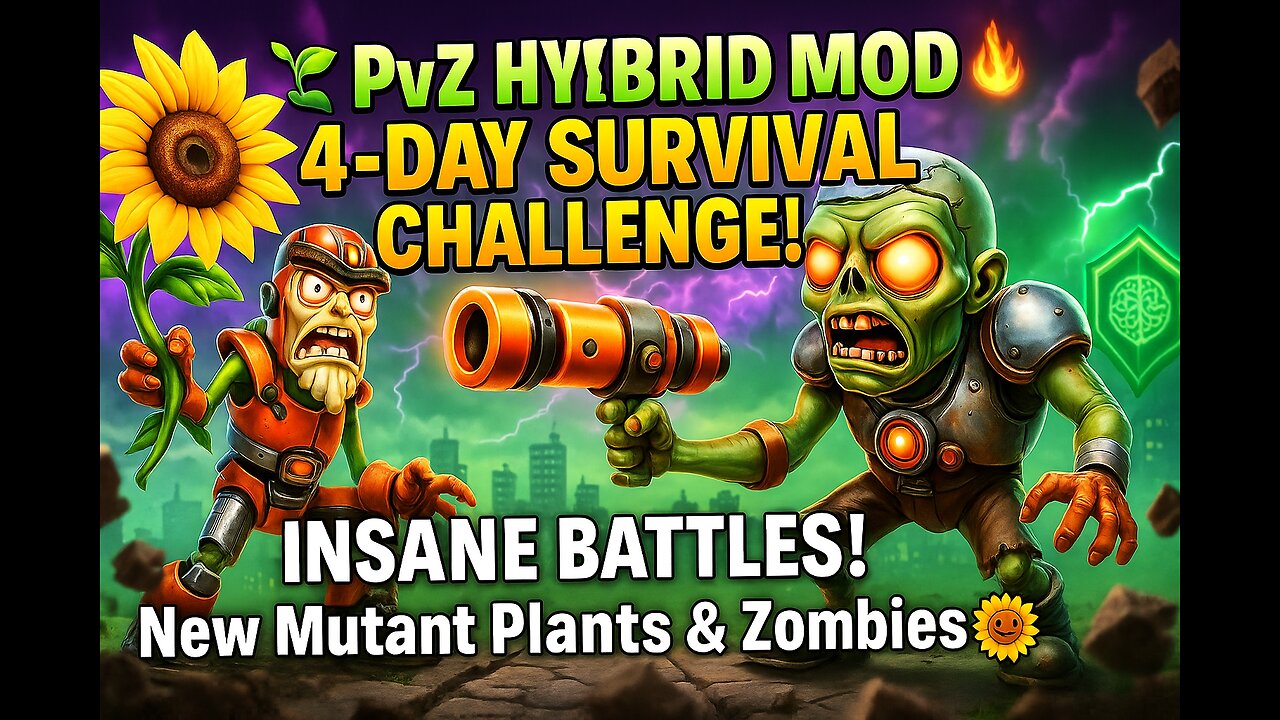 Plants vs Zombies Hybrid Mod: 4-Day Survival Challenge