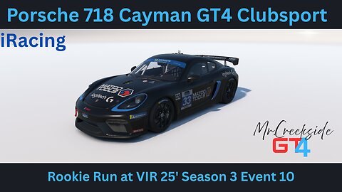 iRacing: VIR Long GT4 Practice Qual and Race.