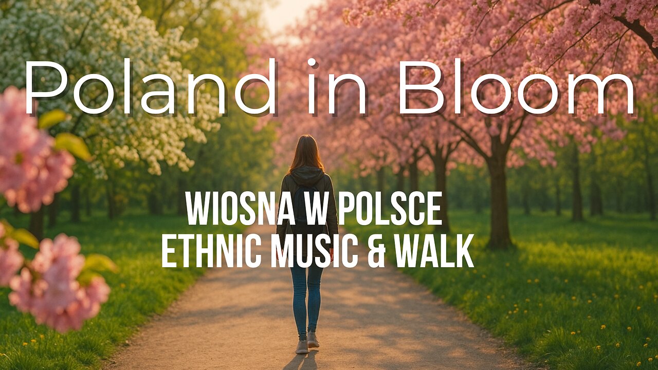 Poland in Bloom 🌸 | Polska w Kwiecie | Spring Walk in Łódź & Warsaw with Ethnic Music