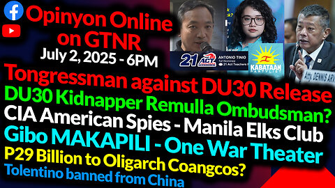 ACT Teacher Kabataan VS DU30 Release | CIA Spies in Manila | Gibo Warmonger | GTNR Ka Mentong Ka Ado