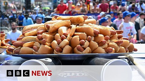 US Independence Day hotdog eating content returns | BBC News