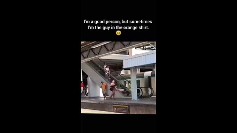 i'm a good person, but sometimes i'm the guy in orange shirt😂