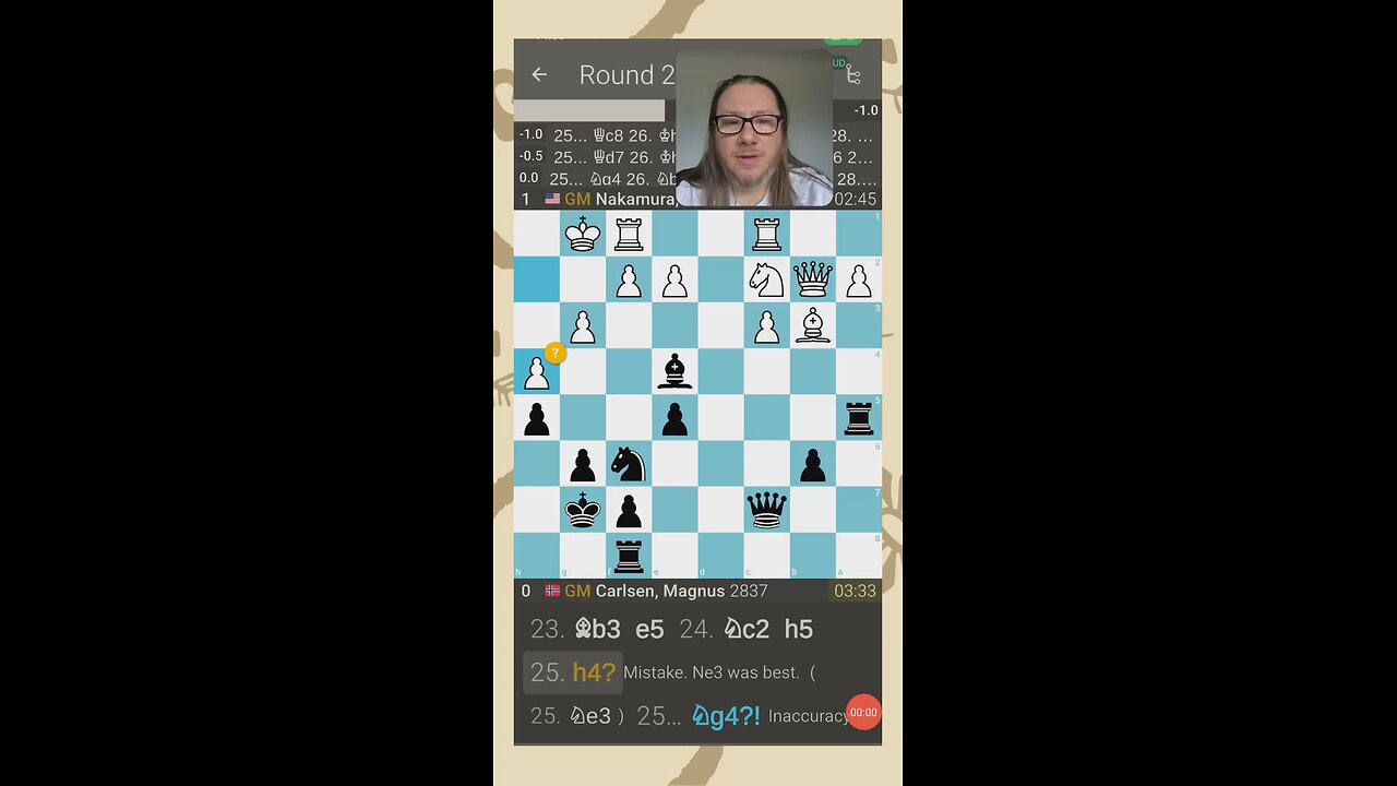 Magnus Carlsen Vs Hikaru Nakamura, Norway Chess, Round 3