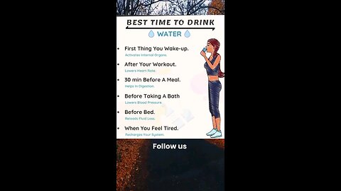 Best time to drink water